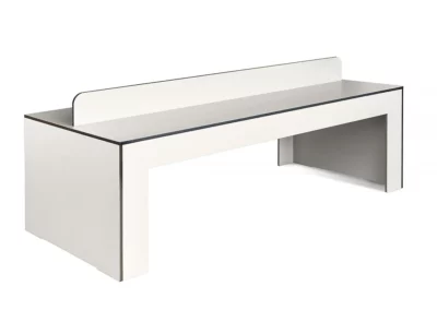 Banco en color blanco marfil