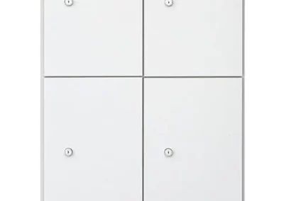 Taquillas pequeñas en material fenólico de color blanco 2